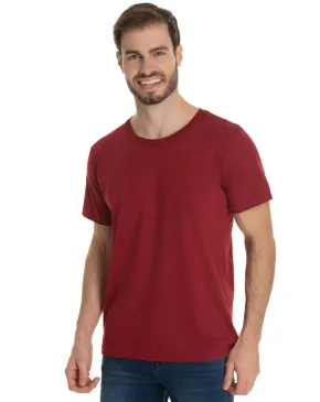 Camiseta de Algodão Premium Bordô