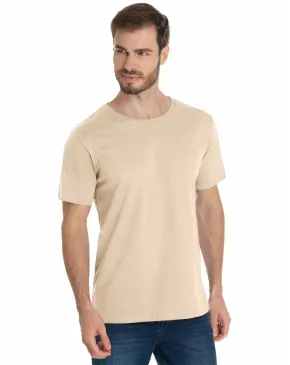 Camiseta de Algodão Premium Areia