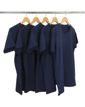 KIT 5 Camisetas de Poliéster/Sublimática Azul Marinho