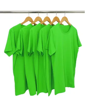 KIT 5 Camisetas de Algodão Premium Verde Limão