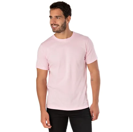 KIT 5 Camisetas de Poliéster/Sublimática Rosa Claro