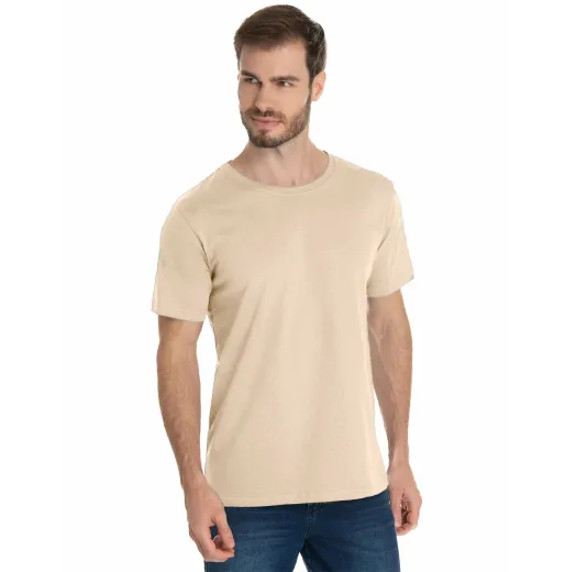 KIT 5 Camisetas de Algodão Premium Areia