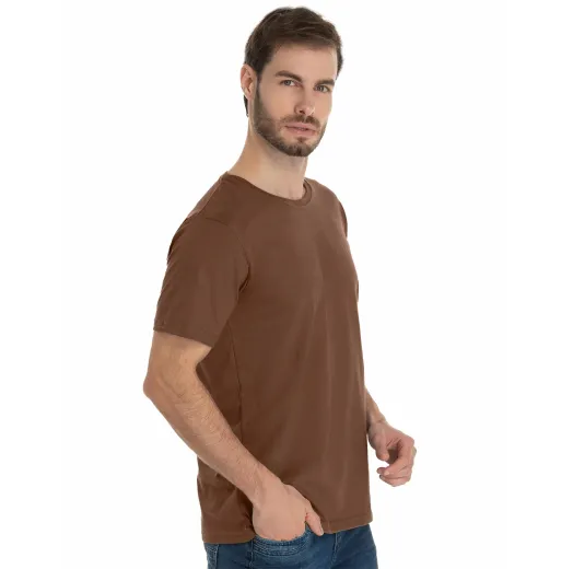 KIT 5 Camisetas de Algodão Premium Marrom