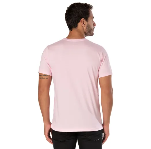 KIT 5 Camisetas de Poliéster/Sublimática Rosa Claro