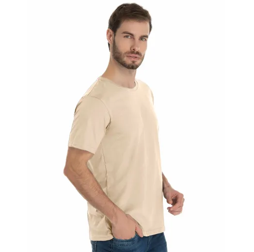 KIT 5 Camisetas de Algodão Premium Areia