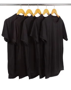 KIT 5 Camisetas Dry fit Pretas Proteção UV 30+