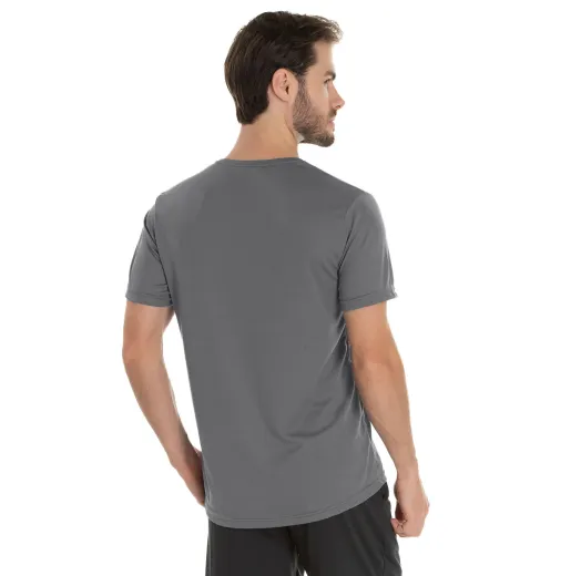 Camiseta Dry Fit Cinza Chumbo Proteção UV 30+