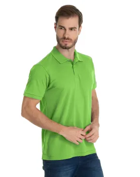 KIT 5 Camisas Polo Piquet Masculina Verde Limão