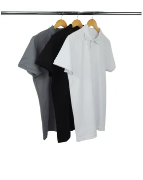 Kit 3 Camisas Polo Piquet Masculinas 2