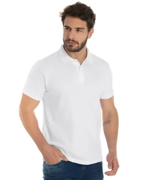 KIT 5 Camisas Polo Piquet Masculina Branca