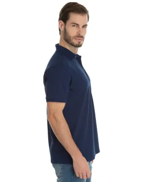 KIT 5 Camisas Polo Piquet Masculina Azul Marinho