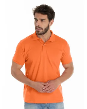 KIT 5 Camisas Polo Piquet Masculina Laranja