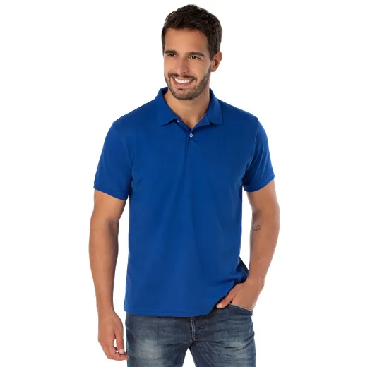 Camisa Polo Piquet Masculina Azul Royal