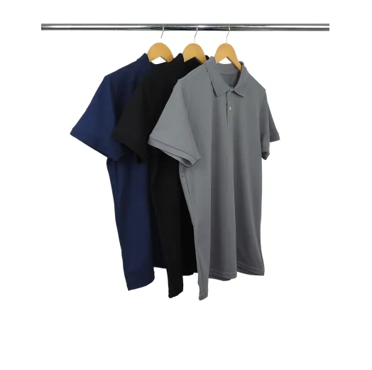 Kit 3 Camisas Polo Piquet Masculinas 5