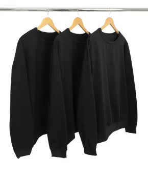 Kit 3 Blusões de Moletom Preto