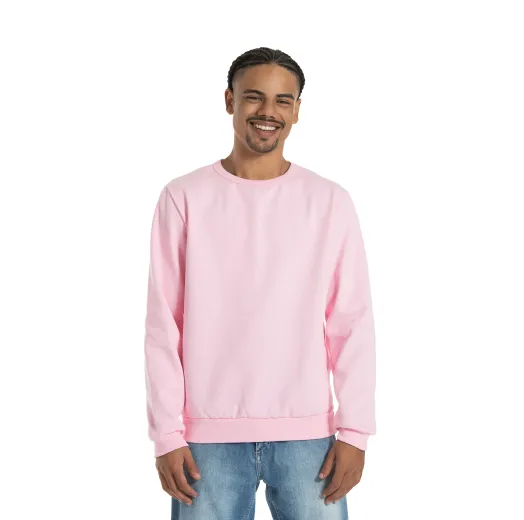 Blusão de Moletom Rosa Claro