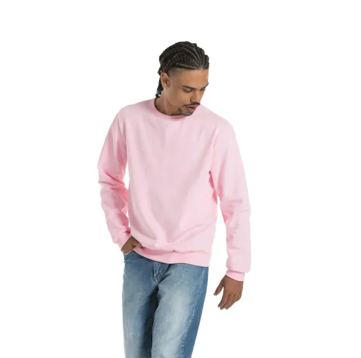 Blusão de Moletom Rosa Claro