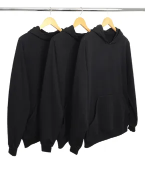 Kit 3 Moletons Canguru com Capuz Preto