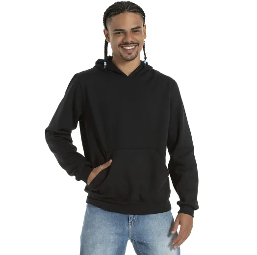 Kit 3 Moletons Canguru com Capuz Preto