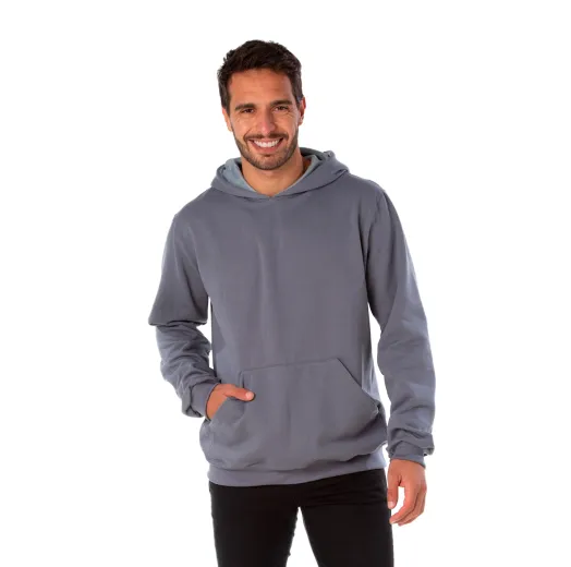 Moletom Canguru com Capuz Cinza Chumbo