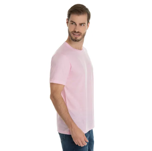 Camiseta de Poliéster/Sublimática Rosa Claro