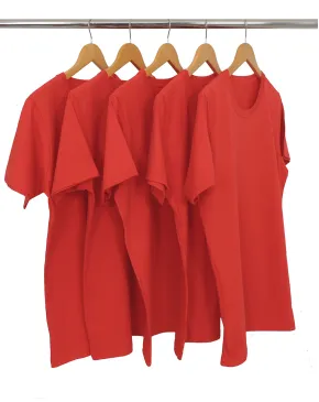 KIT 5 Camisetas de Poliéster/Sublimática Vermelha