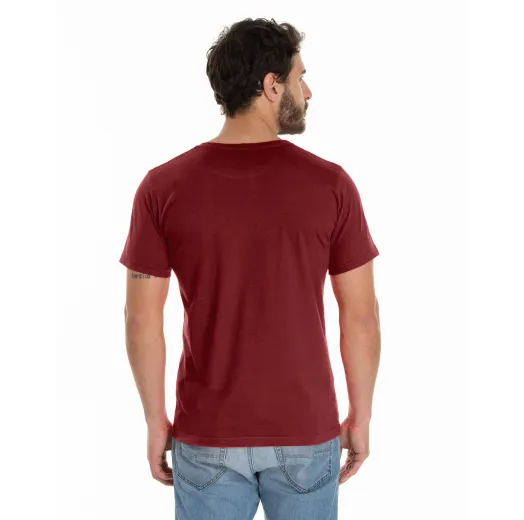 Camiseta Pv / Malha Fria Bordô