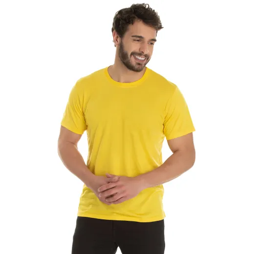 Camiseta de Poliéster/Sublimática Amarelo Canário