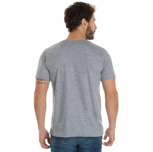 Camiseta Pv / Malha Fria Cinza Mescla 