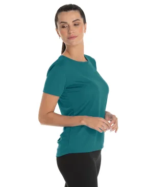 KIT 5 Camisetas Femininas Dry Fit Verde Imperial Proteção UV 30+