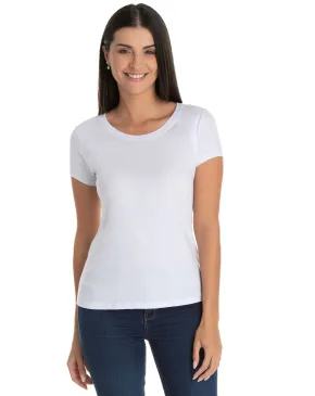 KIT 5 Baby Look de Algodão Premium Brancas