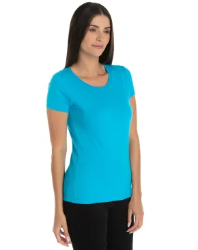 KIT 5 Baby Look de Algodão Premium Turquesa