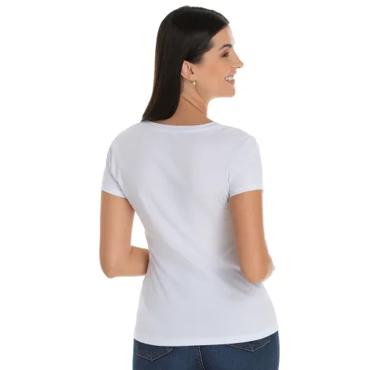 Baby Look de Algodão Premium Branca