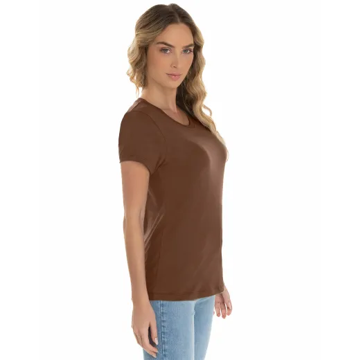 KIT 5 Baby Look de Algodão Premium Marrom