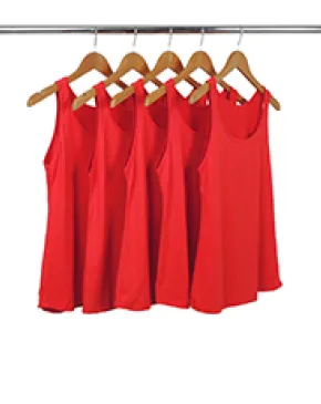 KIT 5 Regatas Femininas de Algodão Premium Vermelhas