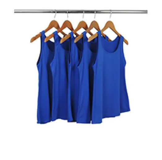 KIT 5 Regatas Femininas de Algodão Premium Azul Royal