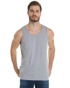 Regata de Algodão Premium Cinza Mescla