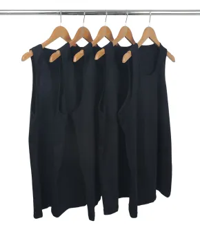 KIT 5 Regatas de Algodão Premium Preta