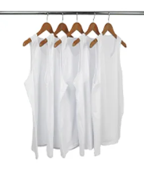 KIT 5 Regatas de Poliéster/Sublimática Brancas