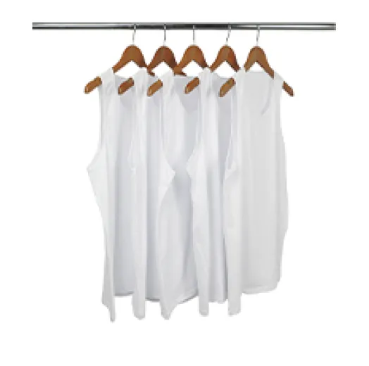 KIT 5 Regatas de Poliéster/Sublimática Brancas