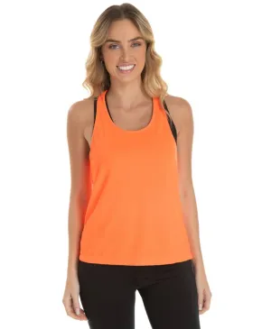 Kit 5 Regatas Feminina Dry Fit Laranja Fluorescente Proteção UV 30+
