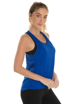 Kit 5 Regatas Feminina Dry Fit Azul Royal Proteção UV 30+