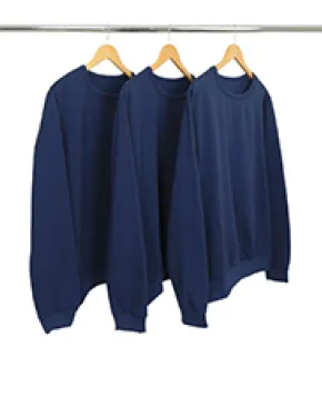 Kit 3 Blusões de Moletom Feminino Azul Marinho 