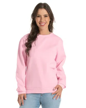 Kit 3 Blusões de Moletom Feminino Rosa Claro