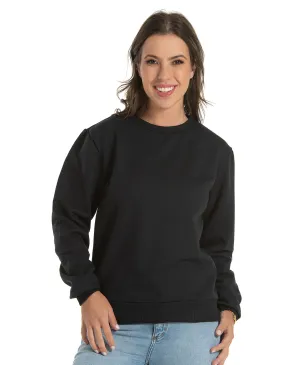 Kit 3 Blusões de Moletom Feminino Preto