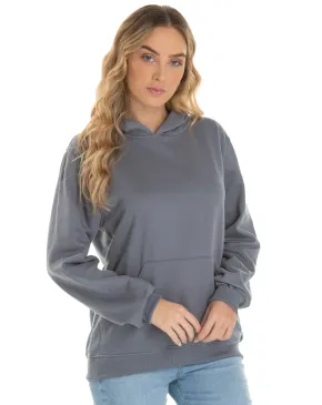 Kit 3 Moletons Canguru com Capuz Feminino Cinza Chumbo 