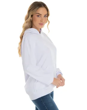 Kit 3 Moletons Canguru com Capuz Feminino Branco