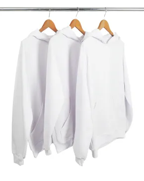 Kit 3 Moletons Canguru com Capuz Feminino Branco