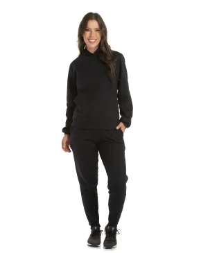 Conjunto Moletom Feminino com Capuz Preto