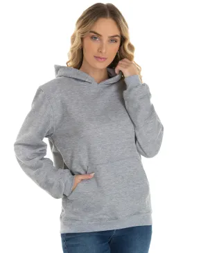 Kit 3 Moletons Canguru com Capuz Feminino Cinza Mescla 